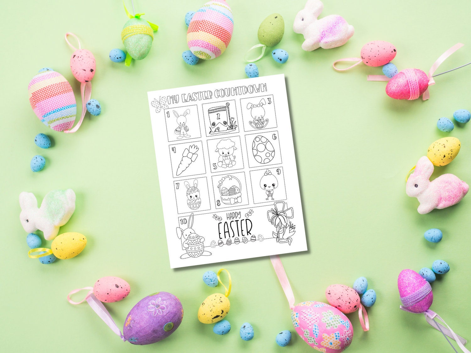 Easter Countdown | Easter Coloring Page | Easter Activities for Kids ...