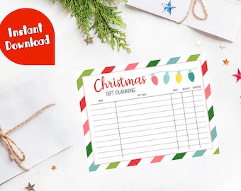 Christmas Gift Planner | Christmas Gift Budget Tracker | Holiday Gift Planner | Gift List | Christmas To-Do List | Christmas Shopping List |