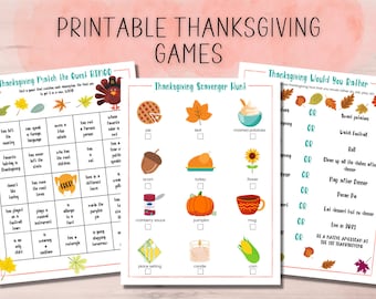 Printable Thanksgiving Games | Thanksgiving Table Activities| Fall Printable Games | Thanksgiving Activities for Kids | Thanksgiving Games |