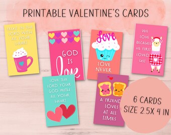 Christian Printable Valentines | Kids Valentines Cards | Bible Valentines Cards | School Valentines | Valentines Printable Christian |