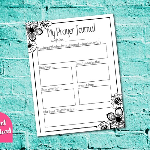 Daily Prayer Journal Printable Journal Pages Bible Journal - Etsy