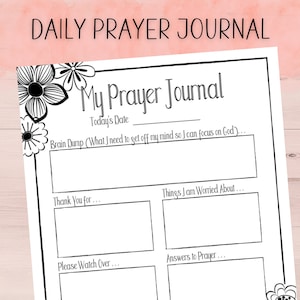 Daily Prayer Journal | Printable Journal Pages | Bible Journal | Christian Prayer Binder |