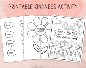 Printable Kindness Activity | Kindness Craft | Social Emotional Learning | Homeschool Printables | Kindness Matters | Scatter Kindness |