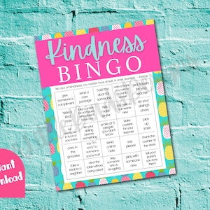 Kindness Bingo | Kindness Activities for Kids | Random Acts of Kindness Ideas | Family Activities | Kindness Matters | Digital Downloads |