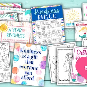 Printable Kindness Activities | Social Emotional Learning | Kindness Cards | Homeschool Printables | Kindness Printable | Scatter Kindness |