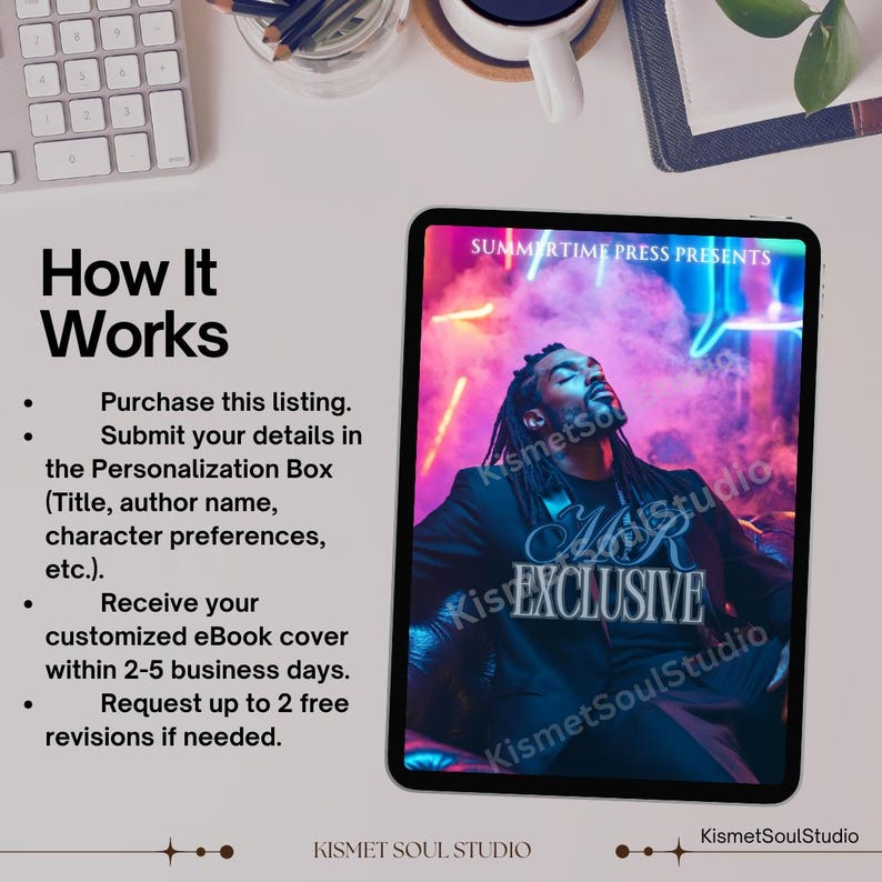 Puede incluir: Una ilustraci&oacute;n digital de un hombre con rastas que lleva una camiseta negra con el texto "Mr. Exclusive" en letras blancas. El fondo es de color rosa y azul vibrante con luces de ne&oacute;n. El texto "Summertime Press Presents" est&aacute; en la parte superior de la imagen.