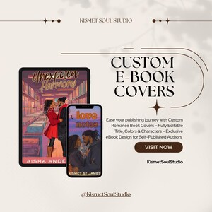 Diseño de portada personalizada para eBook de novela romántica autoeditada imagen 1