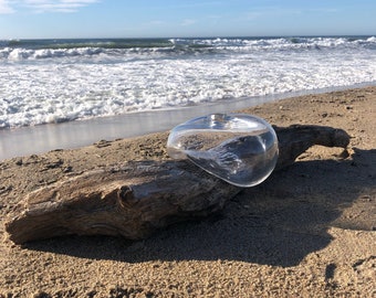 Sea Bubble #2 ~ Blown Glass on Driftwood Sculpture