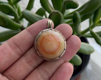 Agate  Tibetan Silver Pendant /Tibetan Jewelry/ Ethnic Pendant (P-165)