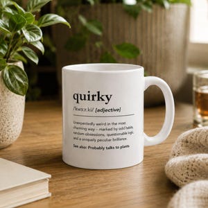 Udda present till unik person Rolig citatdefinition Mugg, humorpersonlighet Kaffekopp