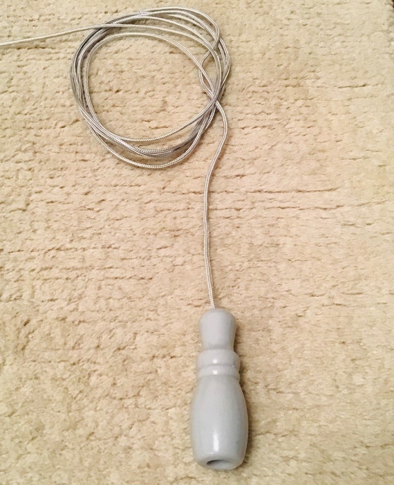 Grey Bathroom Light Pull Etsy