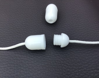 1 x Connettore/giunto per cordino di tenda romana bianco
