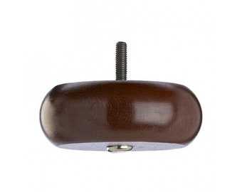 Solid wood turned replacement legs Furniture bun feet 40mm High Chairs Stools Sofa Beds Settee Cabinets M8 (8mm) set of 4 in Mahogany