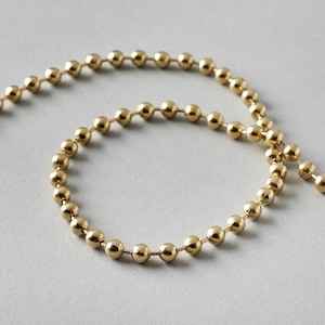 Goud/messing ketting voor rolgordijn/vouwgordijn/verticaal gordijnkraal/bal met een diameter van 4,5 mm