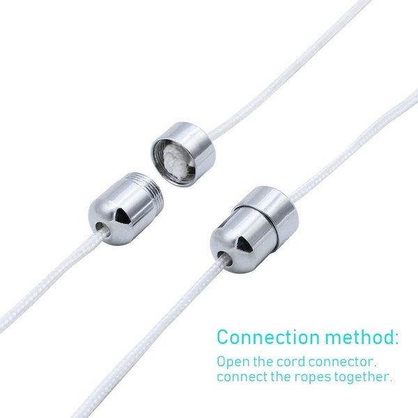 Chrome metal blind cord connector