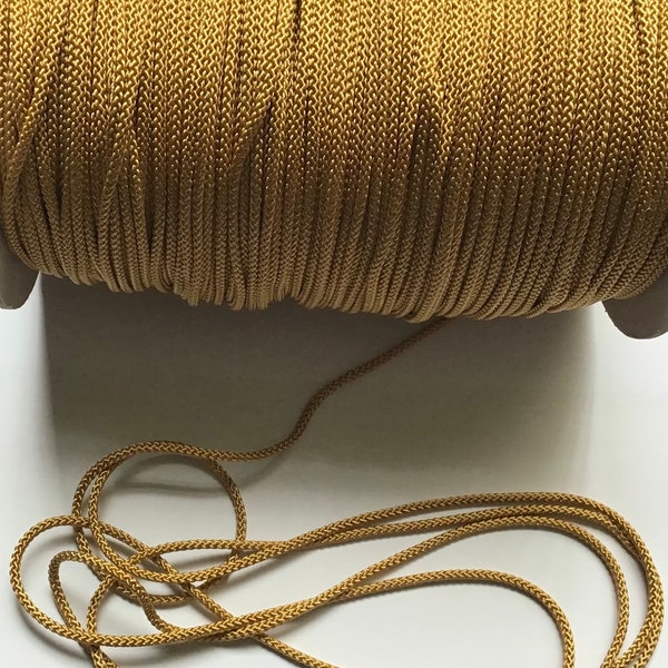 Cordon rideau/store doré de 3 mm de diamètre