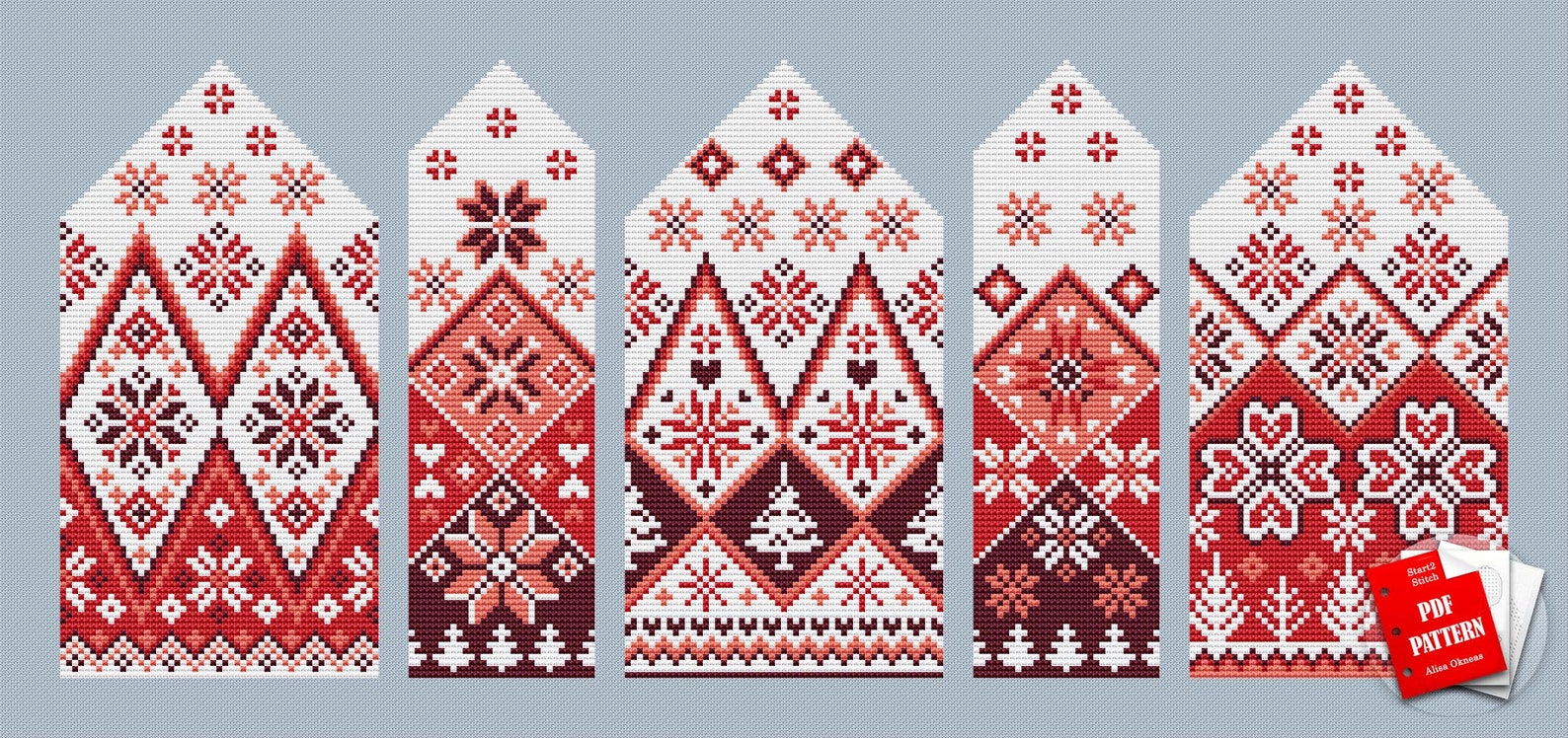Norway Cross Stitch Christmas Pattern pdf Scandinavian Etsy
