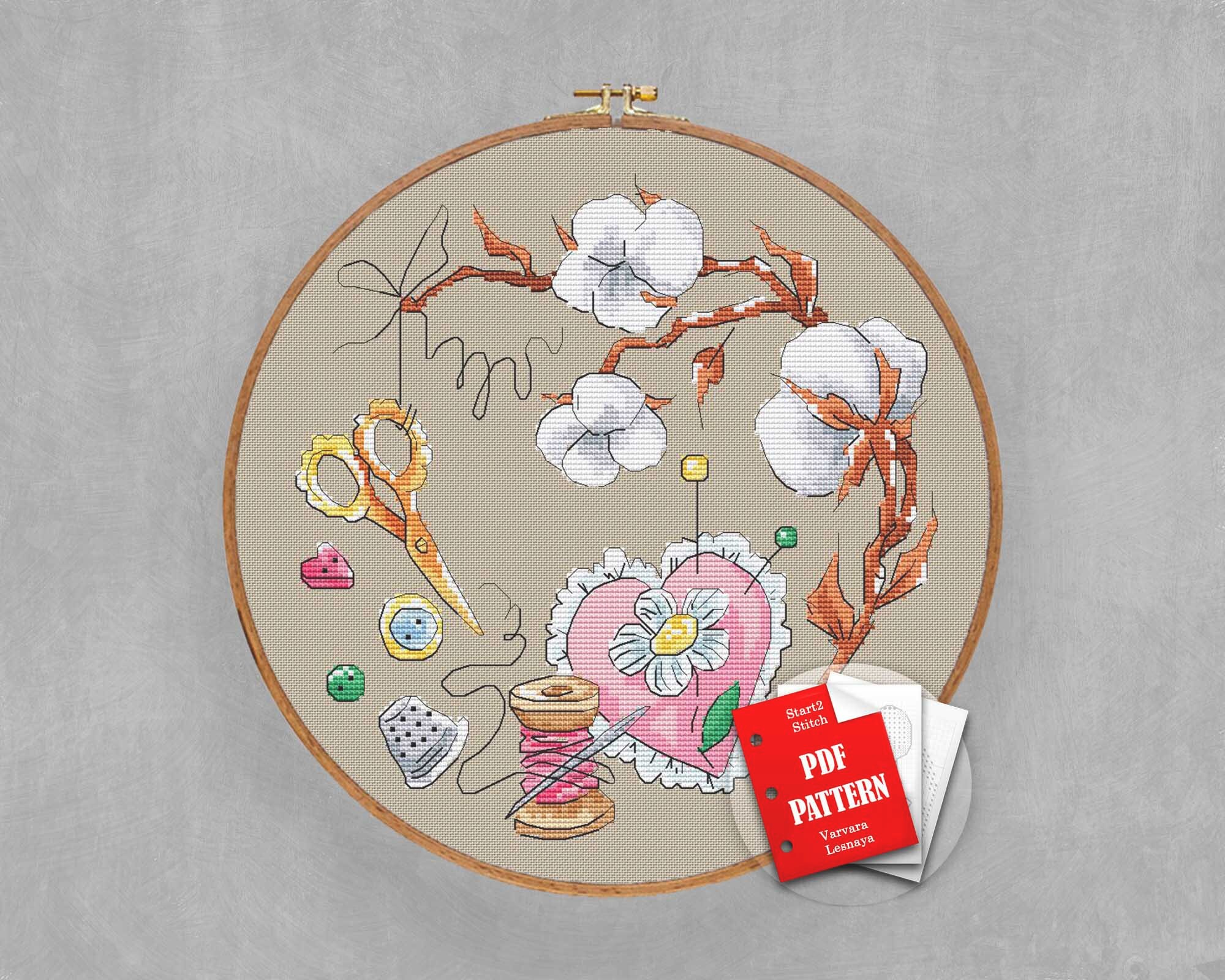 Crafts Cross Stitch Cotton Plant pattern pdf Cross Stitcher Etsy