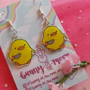 Canard Poussin Avec Boucles Doreilles De Couteau Etsy Canard Poussin Avec Boucles Doreilles De Couteau Etsy