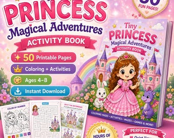 Activiteitenboek Tiny Princess | 50 magische kleurplaten en spellen (pdf-download)