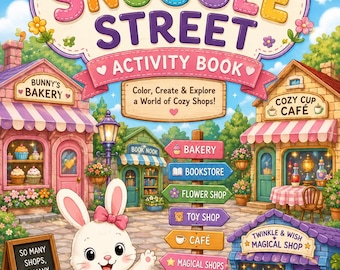 Snuggle Street-activiteitenboek: kleurplaten gezellige winkels voor kinderen (pdf-download)