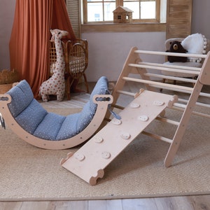 piklers triangle set of three item, s Climbing triangle Rocking ramp, Climbing arch Montessori gym, climbing triangle, climbing arch pillow