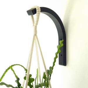 Wooden plant hanger: Minimalist indoor wall hook for houseplants, plant lover gift