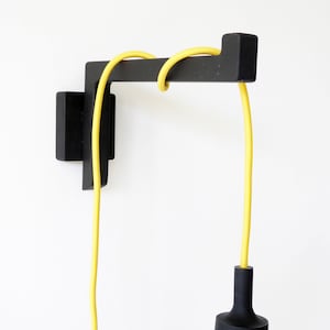 Support mural pour suspension en bois : crochet de suspension enfichable fait main, éclairage de chevet