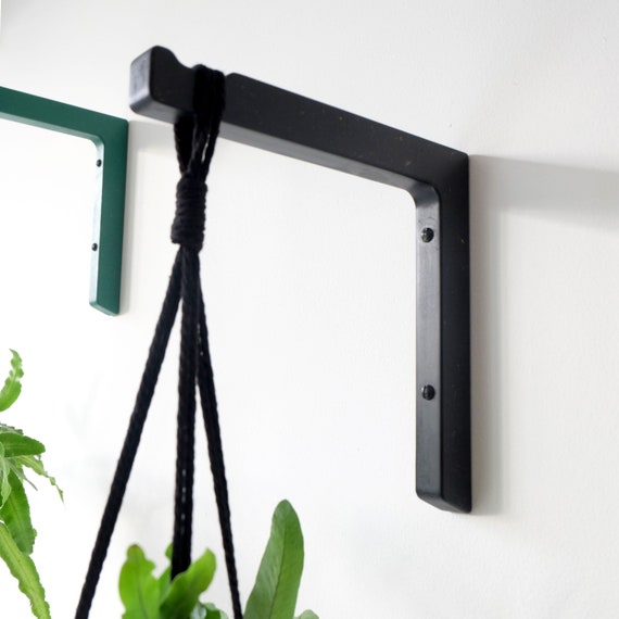 Two Wall Plant Hanger, Wall Hook for Plants, Wooden Plant Hanger