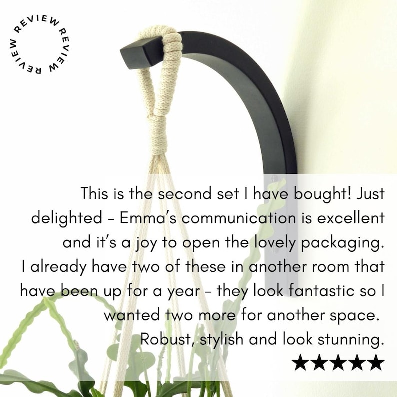 Colgador de madera para plantas: Gancho de pared minimalista para plantas de interior, regalo ideal para amantes de las plantas. imagen 3