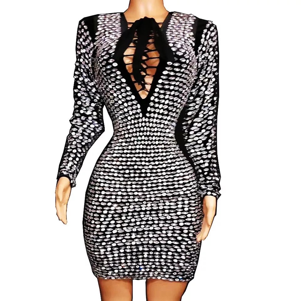 all rhinestone dress