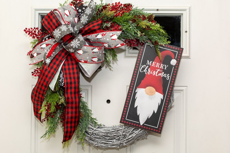 Buffalo Check Gnome Max 55% Superior OFF Christmas for front door wreath