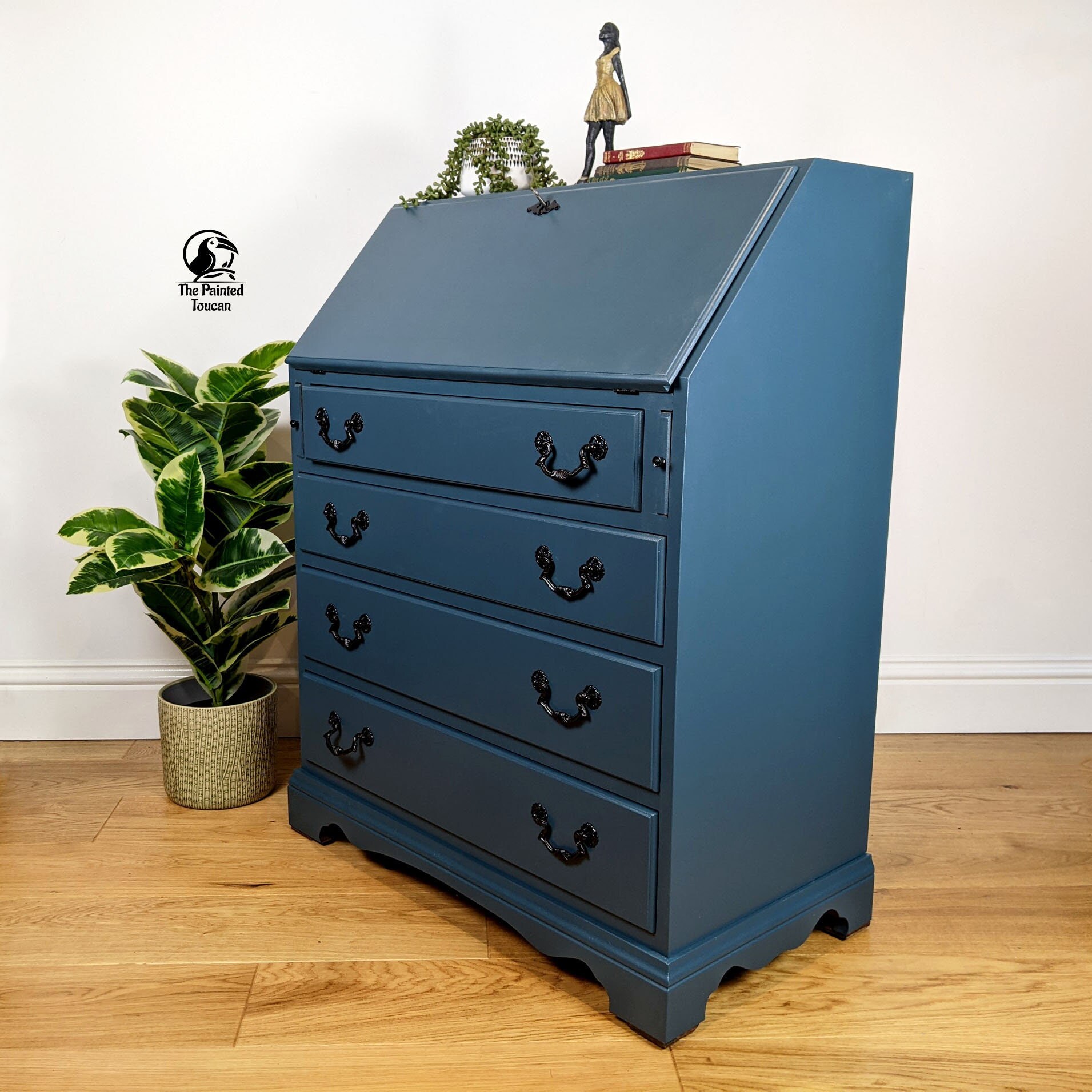 Antique blue desk discount
