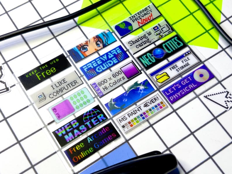 Retro Internet Sticker | 88 X 31 Web Button Sticker | Y2k Computer ...