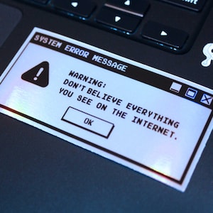 Computer Error Sticker | Y2K Aesthetic | Holographic Sticker | Kindle ...