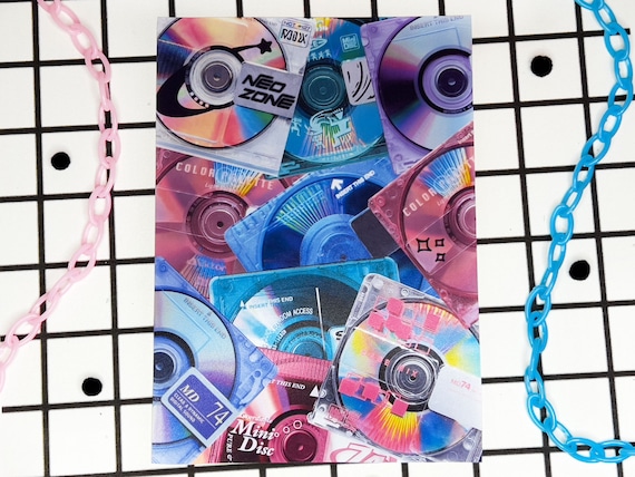 Y2K Mini Disc Art Print | Vaporwave Retro Tech Decor