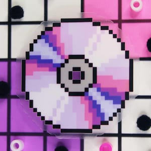 Pegatina de CD Pixel Art / Y2K / Pegatina de vinilo para Kindle / Estética Vaporwave / Pegatina impermeable / Pegatina retro / Años 2000 / Pegatina para computadora
