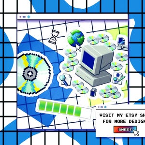 Retro Internet Sticker | 88 X 31 Web Button Sticker | Y2k Computer ...