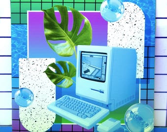 Vaporwave Mini Print | Retro Design | Computer Art | Desk Decoration
