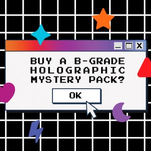 Mystery Oops Grab Bag | Pakiet naklejek klasy B | Naklejki niedoskonałe | Pakiet niespodzianek | Losowy pakiet naklejek holograficznych | Wodoodporny