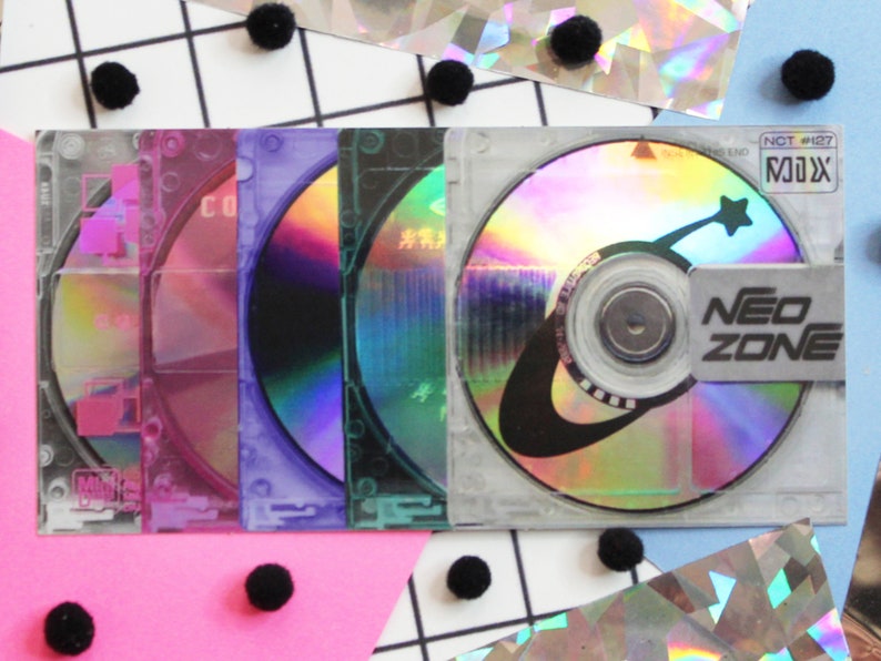 Nostalgic 2000's y2k holographic CD sticker