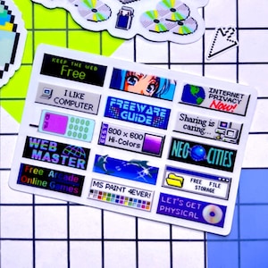 Retro Internet Sticker | 88 X 31 Web Button Sticker | Y2k Computer ...