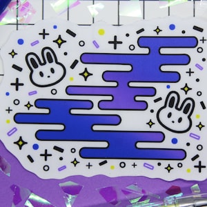 Niedliche Sticker | Durchsichtige Bunny Sticker | Kawaii Ästhetik |  Laptop Aufkleber | Wasserdichter Aufkleber | Nettes Geschenk | Tier Sticker | Transparent