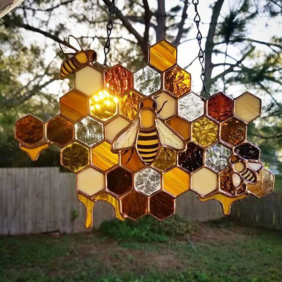 Bee Wind Chime Without Bell Acrylic Wind Chime Simple Etsy