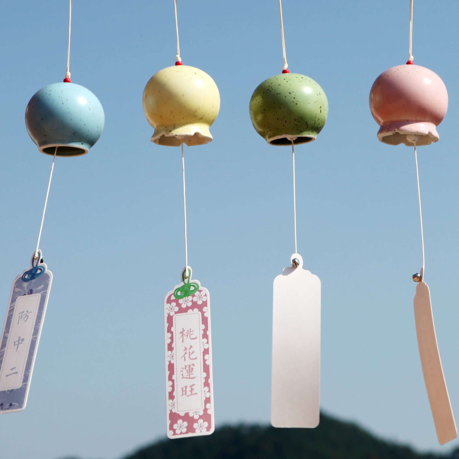 Ceramics Japanese Style Wind Chime Patio Small Wind Chime Etsy