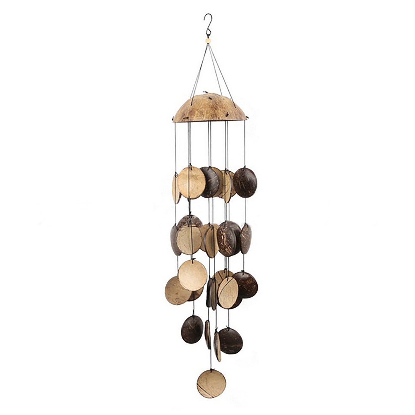 Retro Natural Coconut Shell Wind Chime Handmade Wind Chime Etsy