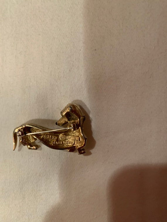 Vintage 1950's Goldtone Dachshund - image 2