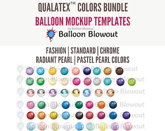 Qualatex Colors Bundle - Balloon Mockup Template Images for Canva