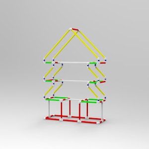 Christmas Tree PVC Geometric Mosaic Template 5ft for Balloons, Geometric Number, PDF Printout, Measurements and Instructions, Birthday