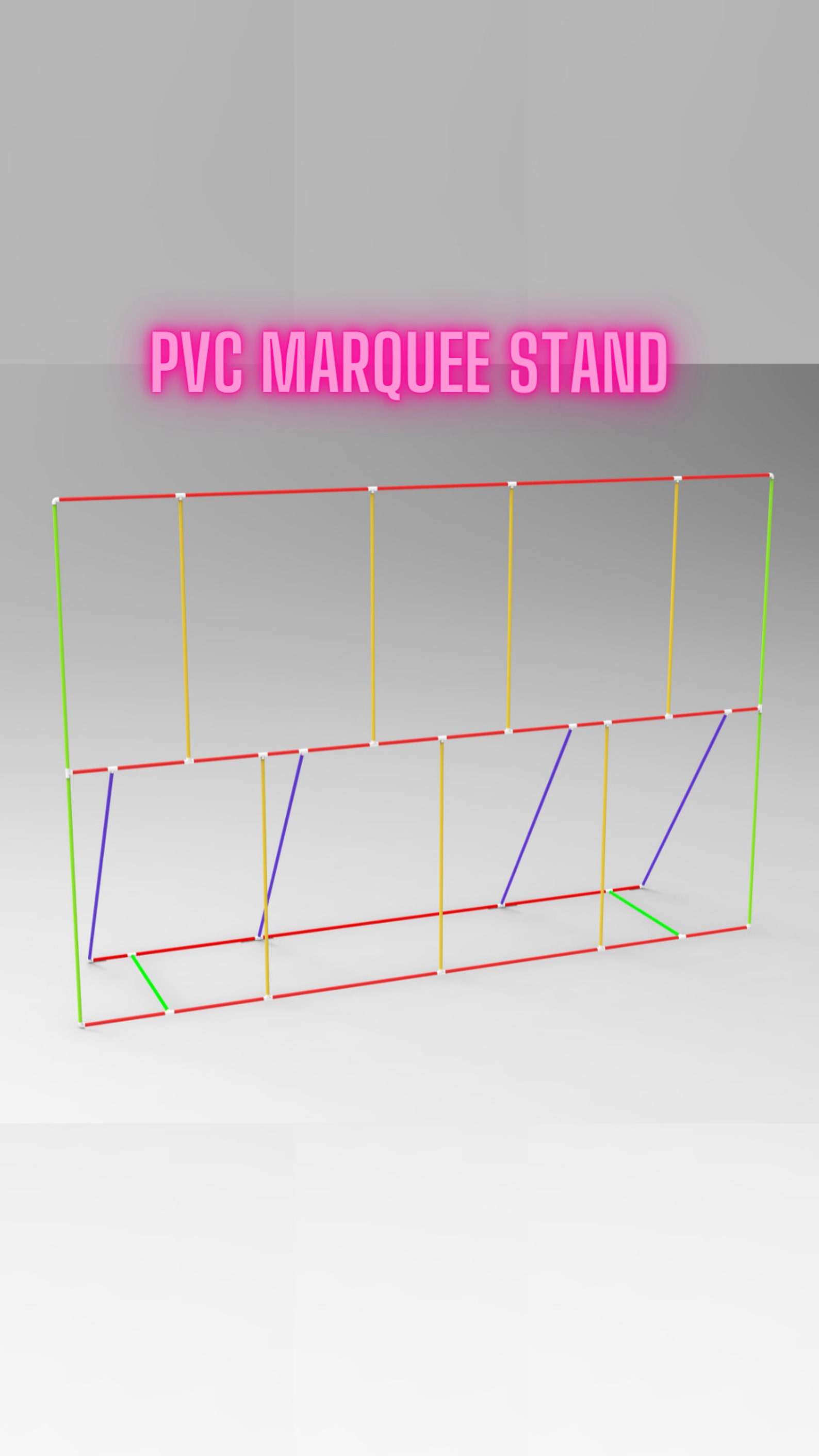 Marquee Number Letter Stand From PVC Template 6ft Height for Etsy